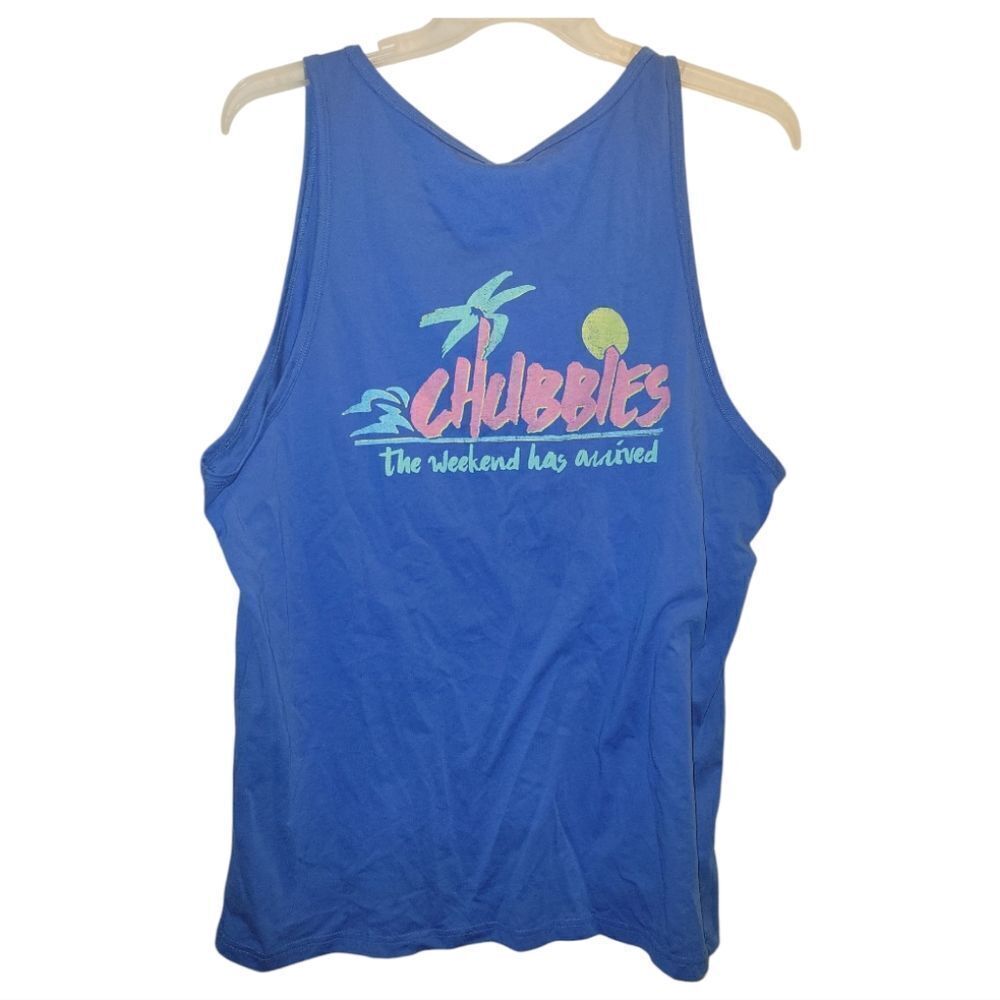 Chubbies Blue Winner Winner Tank Top Size XXL NWT